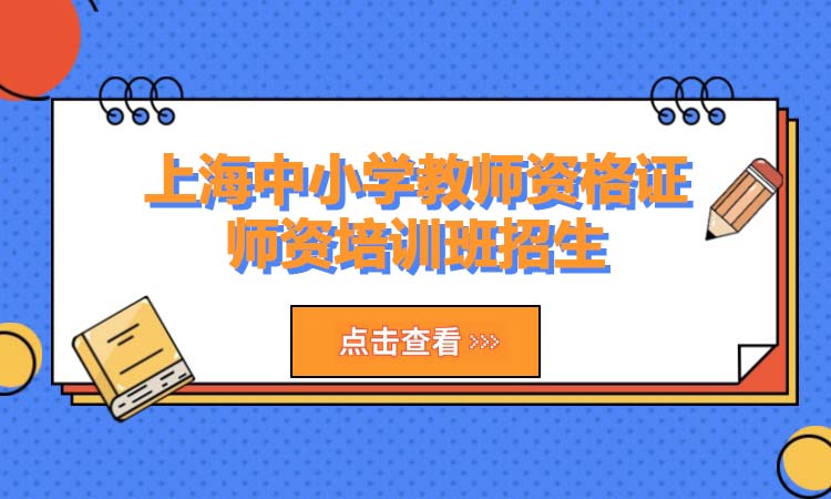 上海中小学教师资格证师资培训班招生